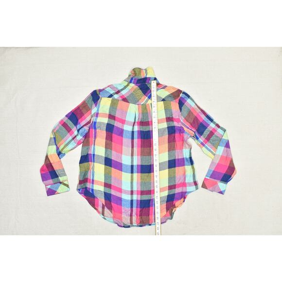 Torrid Women's Plus Size 0 Multi-Color Plaid Flannel Button Down Shirt - Picture 5 of 8